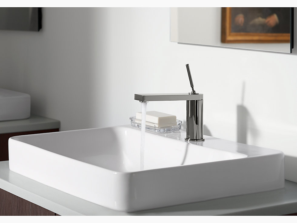 KOHLER 26601 Vox Rectangle vessel bathroom sink with single faucet